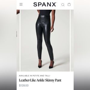 Spanx black leather pants